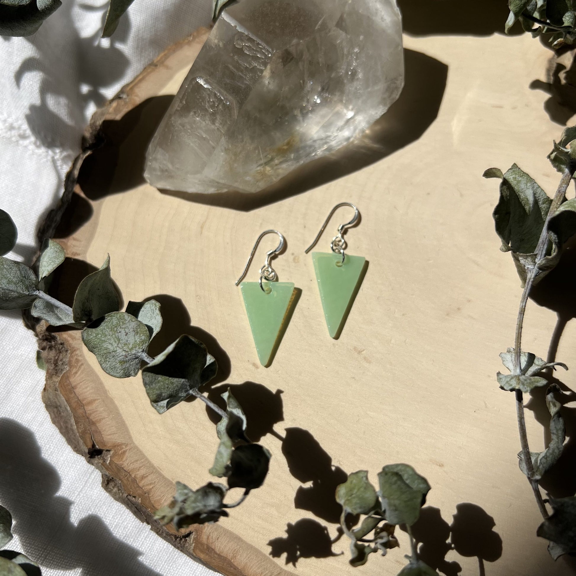 Sea Foam Green Triangles image 0