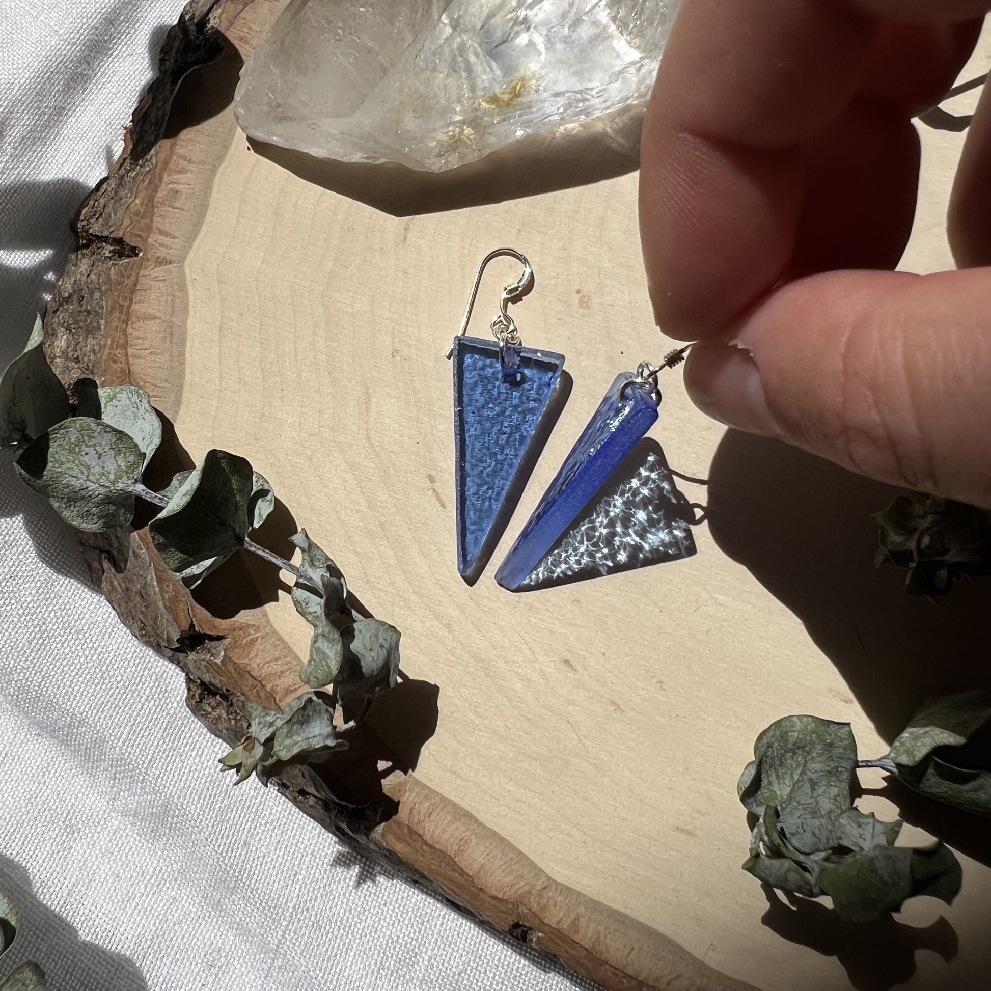 Pale Blue Triangles image 1