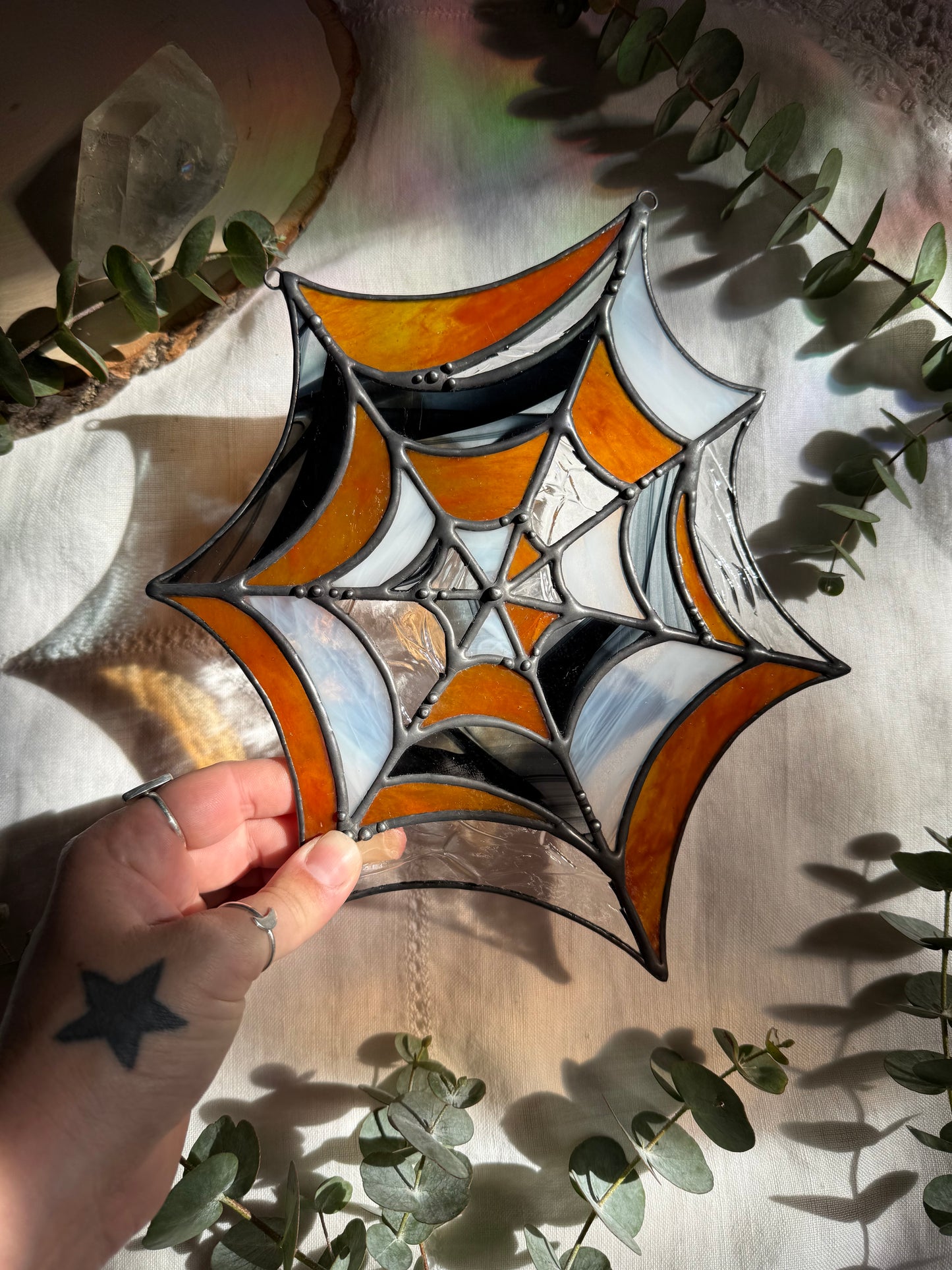 Orange Spider Web