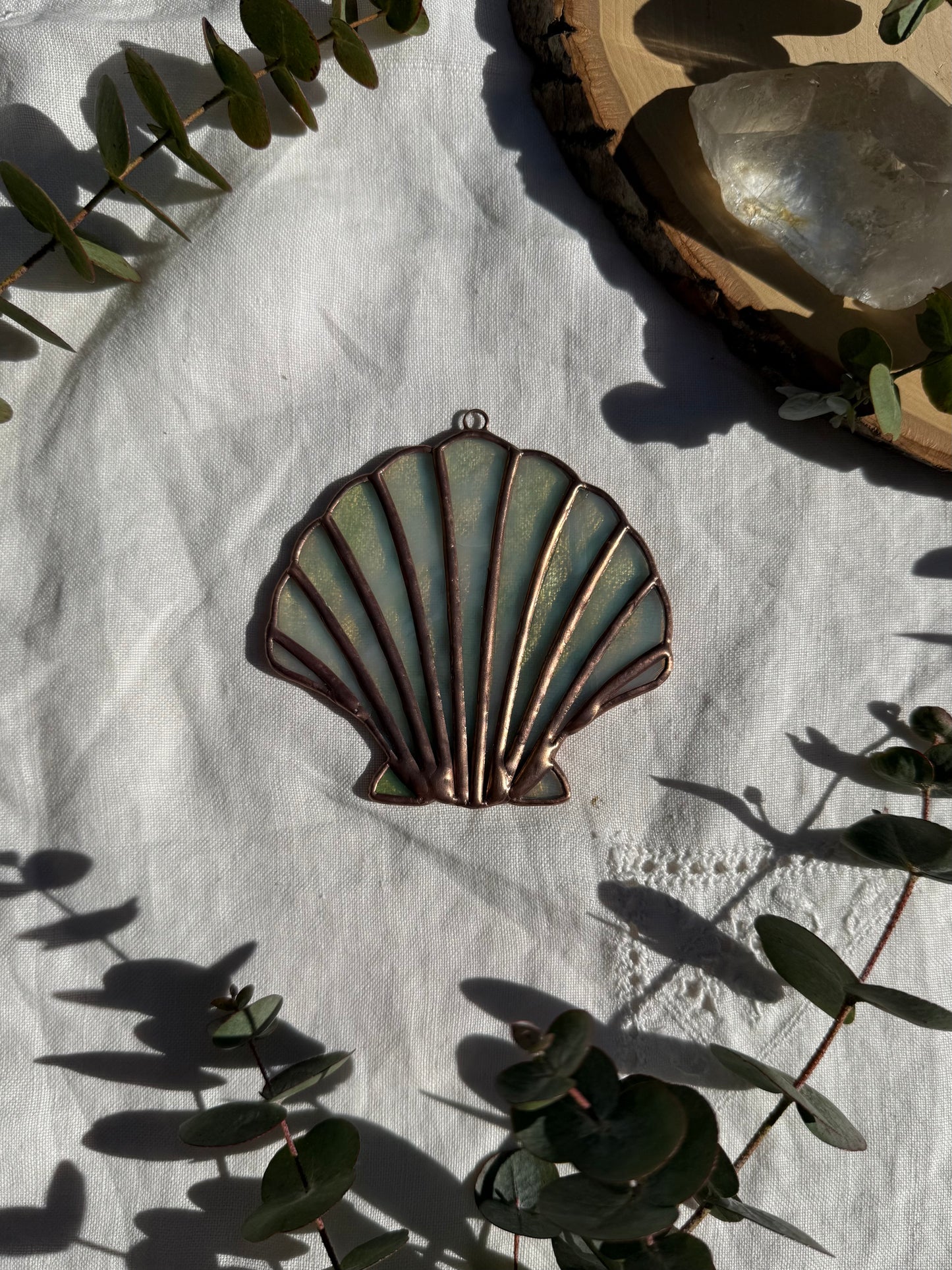 Pale Green Scallop Shell