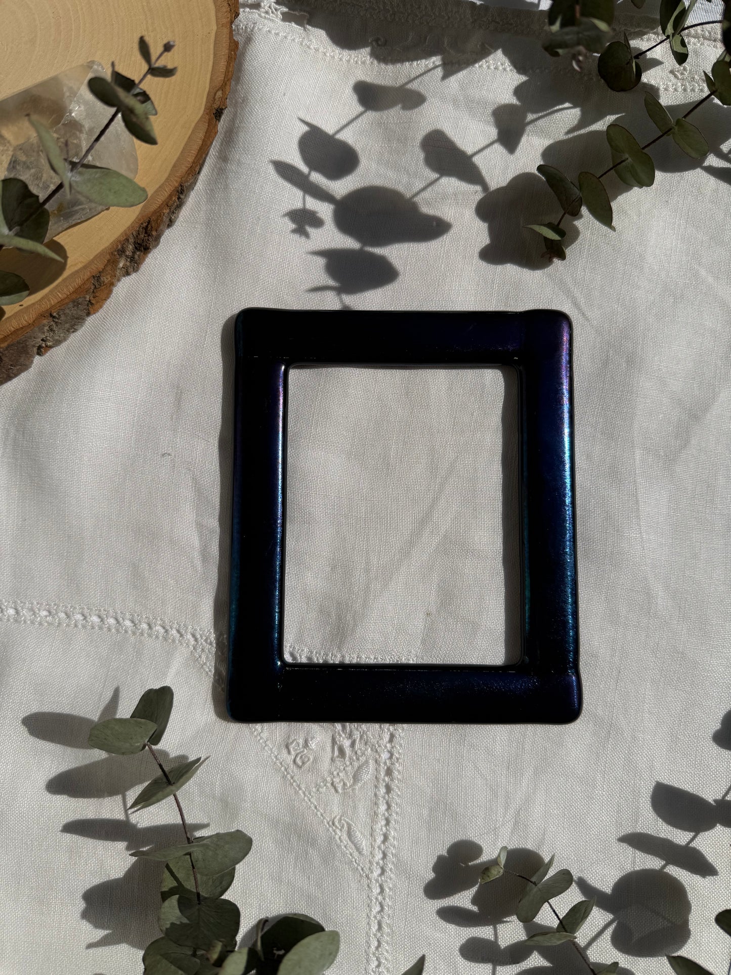 Large Iridescent Black Frame