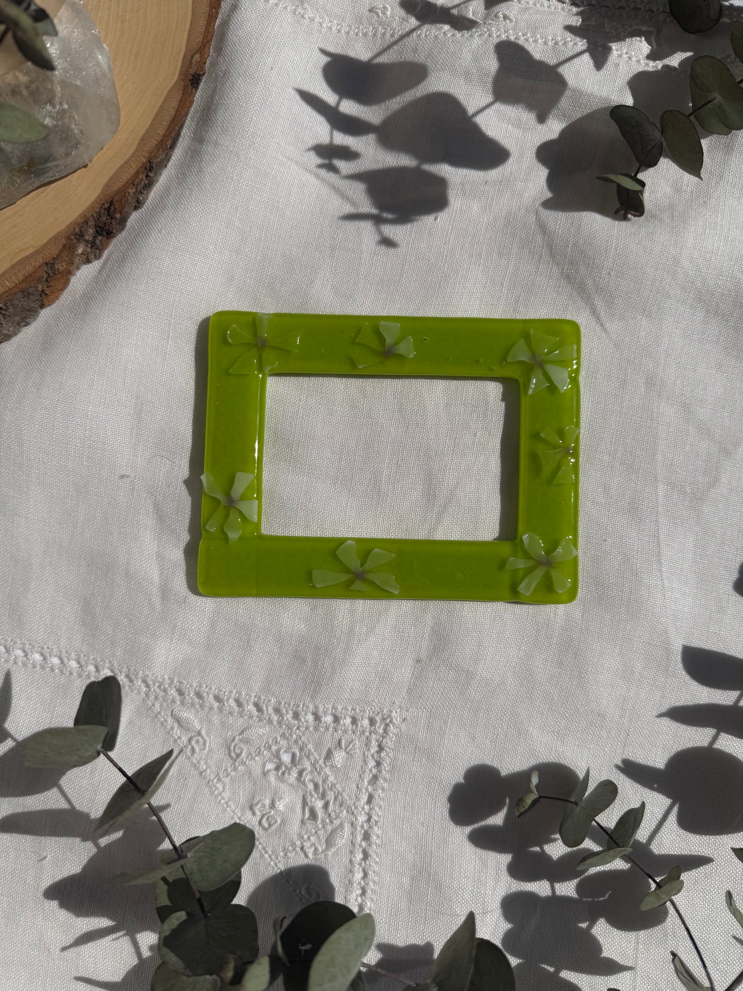 Lime Green Floral Frame