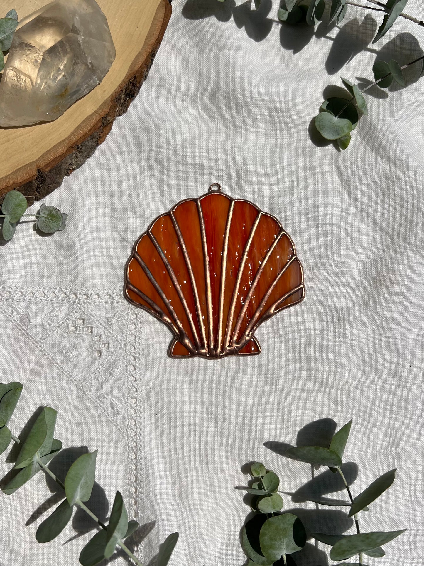 Orange Scallop Shell