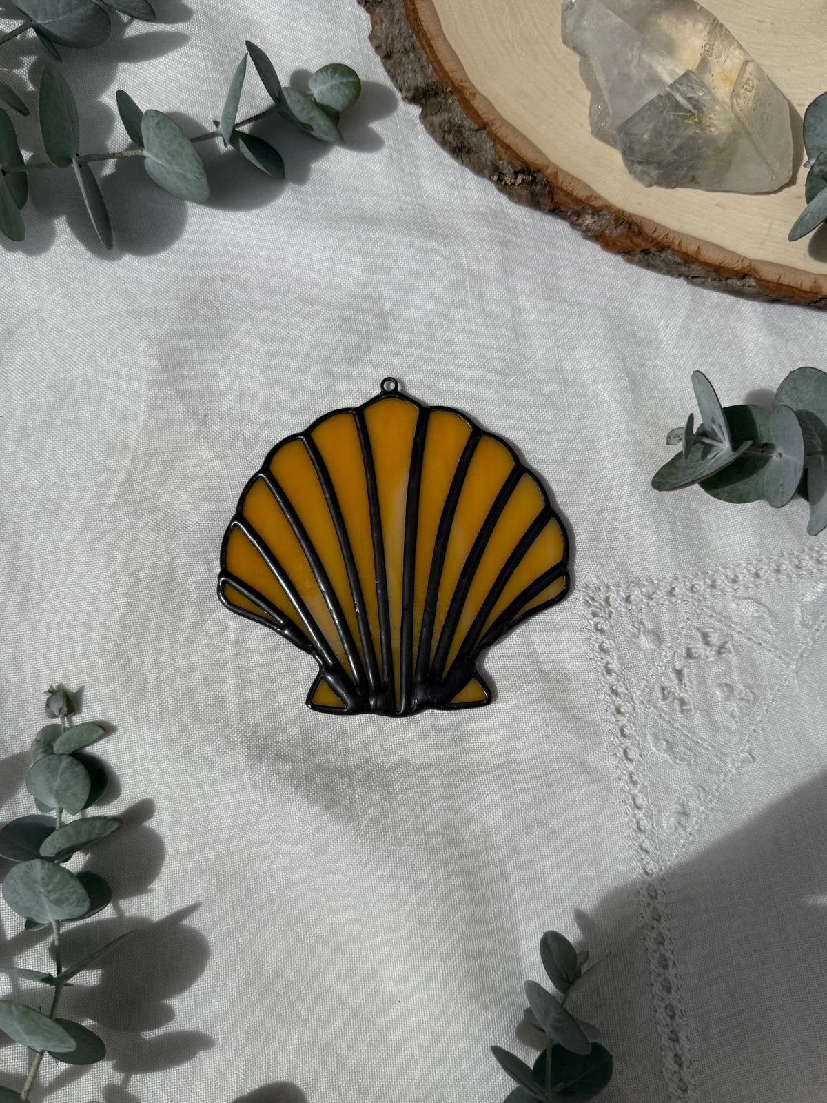 Orange Scallop Shell