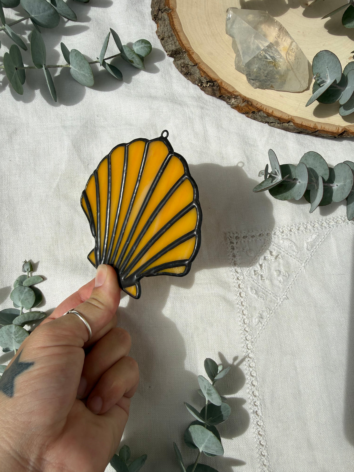 Orange Scallop Shell