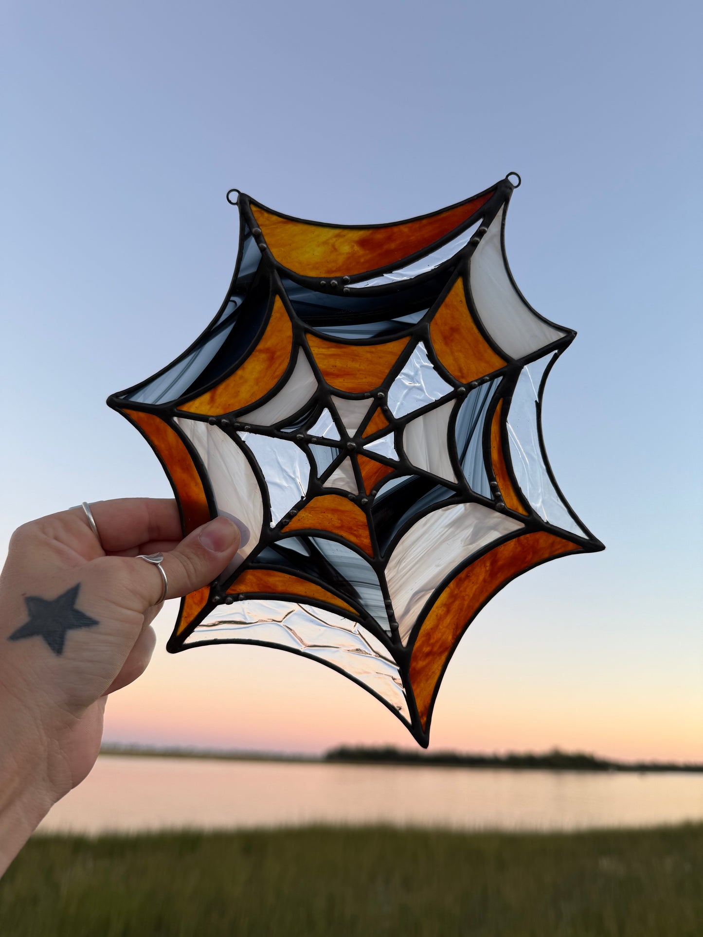 Orange Spider Web