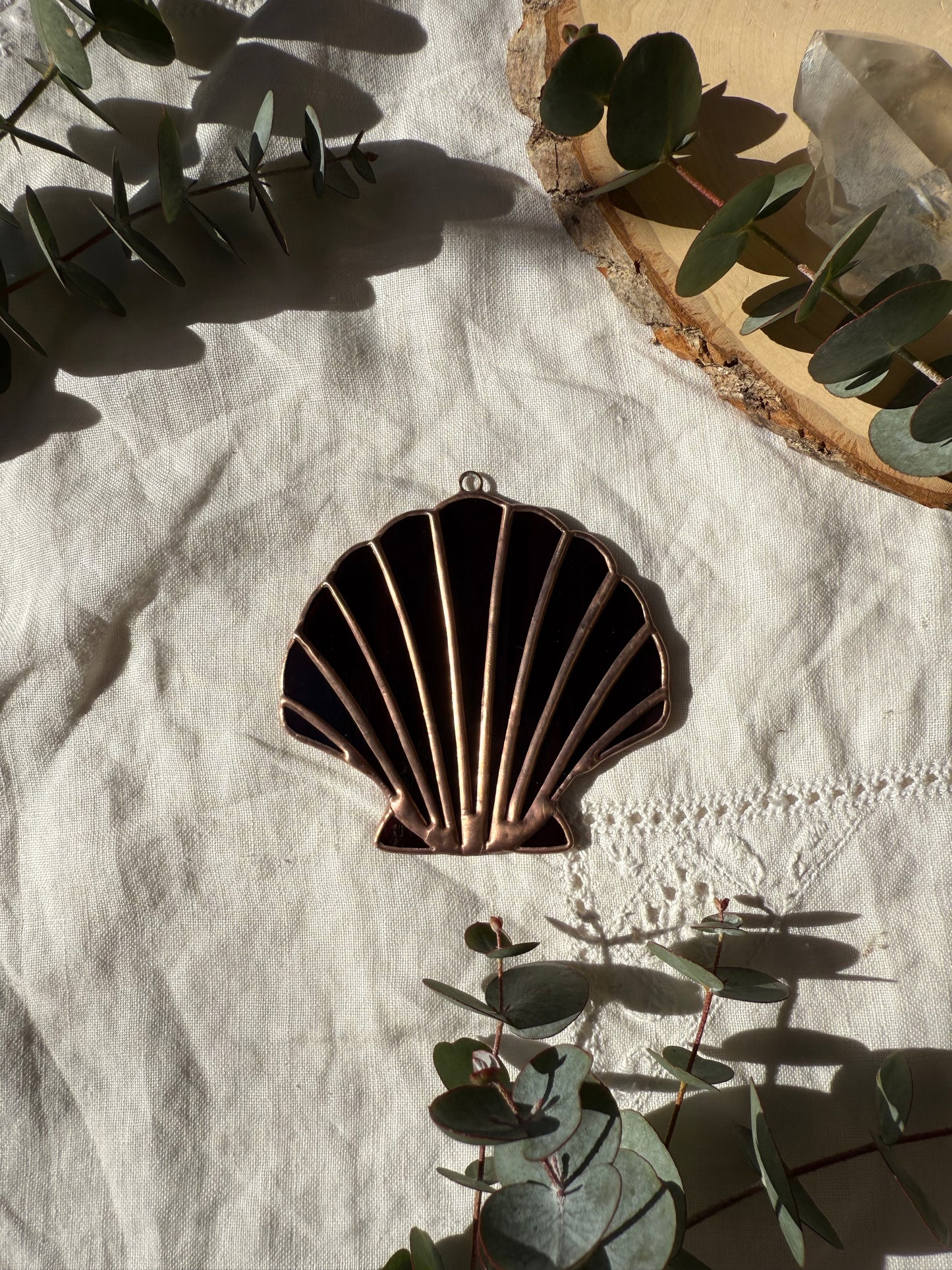 Magenta Scallop Shell