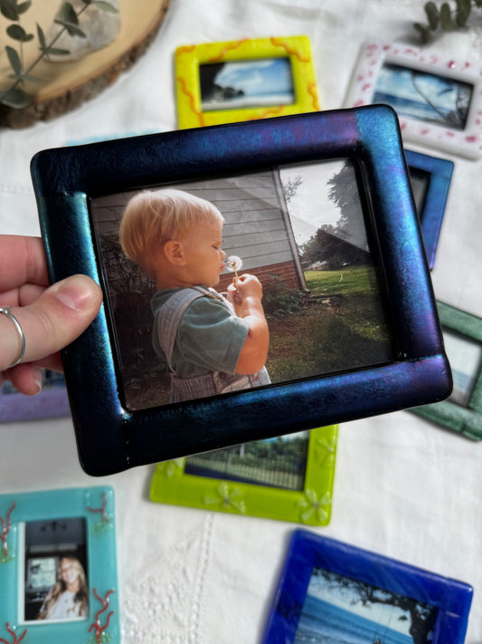 Large Iridescent Black Frame