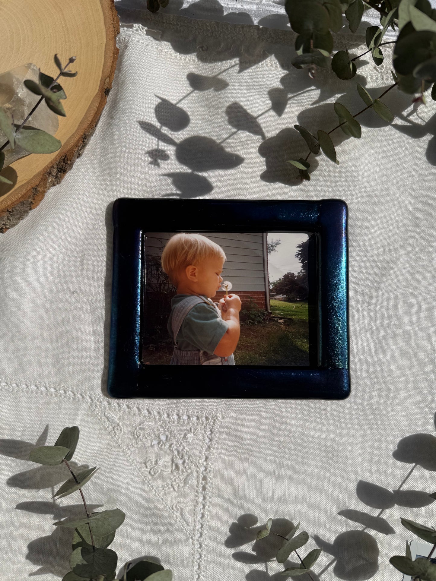 Large Iridescent Black Frame