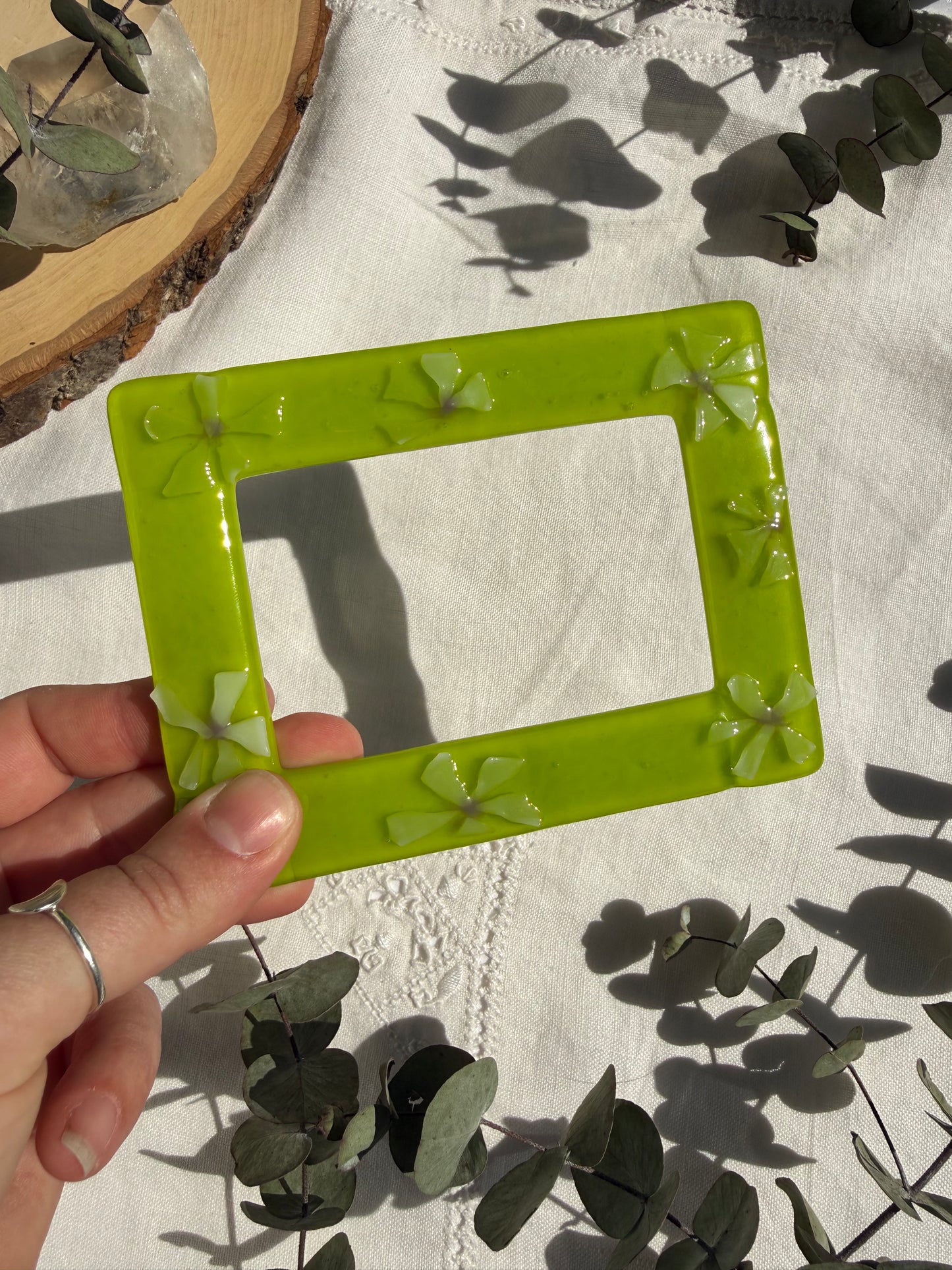 Lime Green Floral Frame