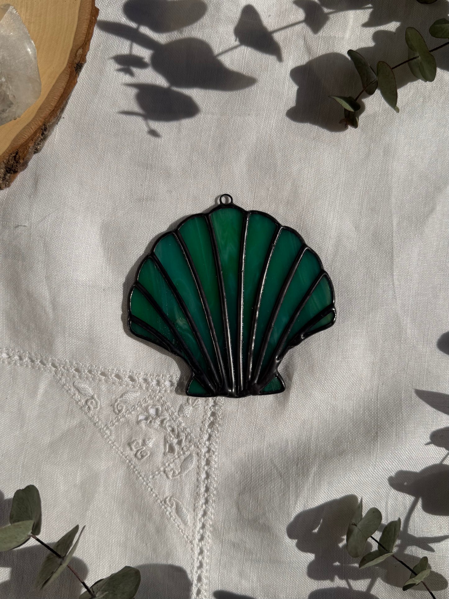 Teal Scallop Shell