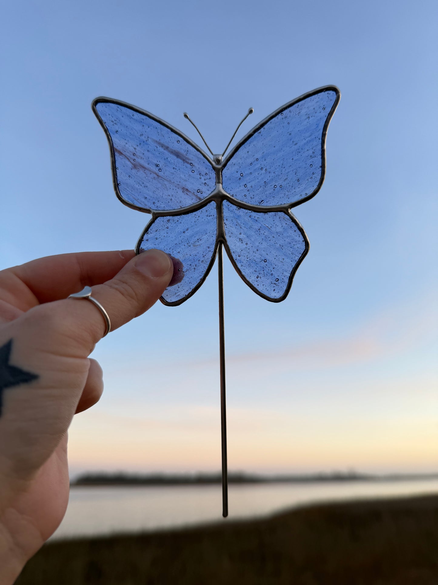 Lavender Butterfly Plant Stake
