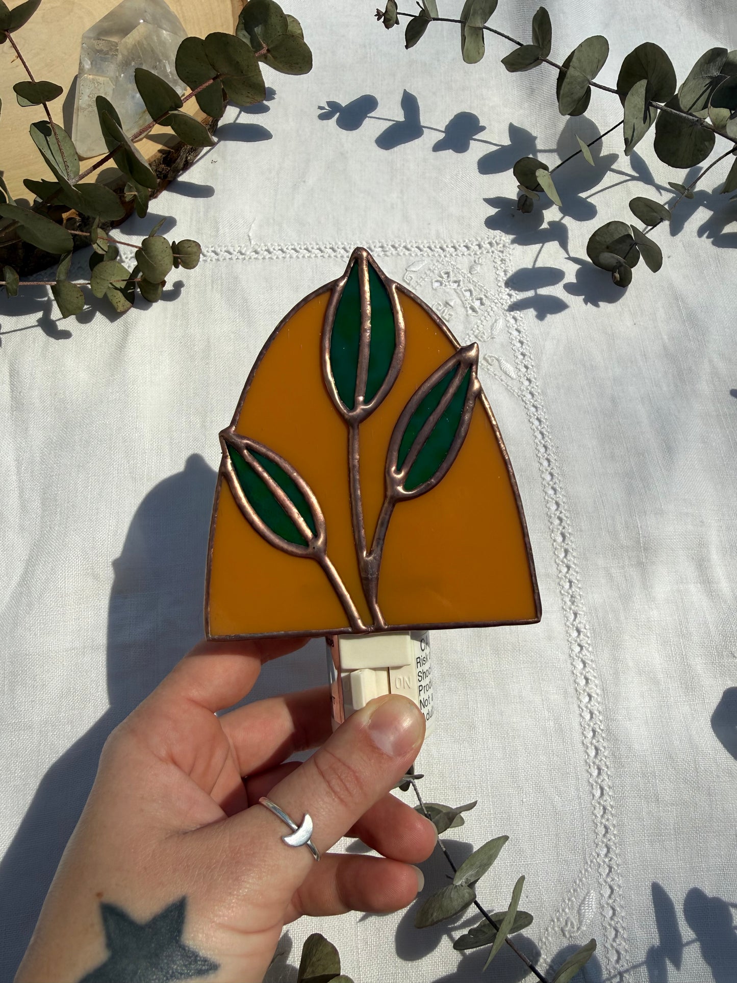 Amber Leaf Nightlight