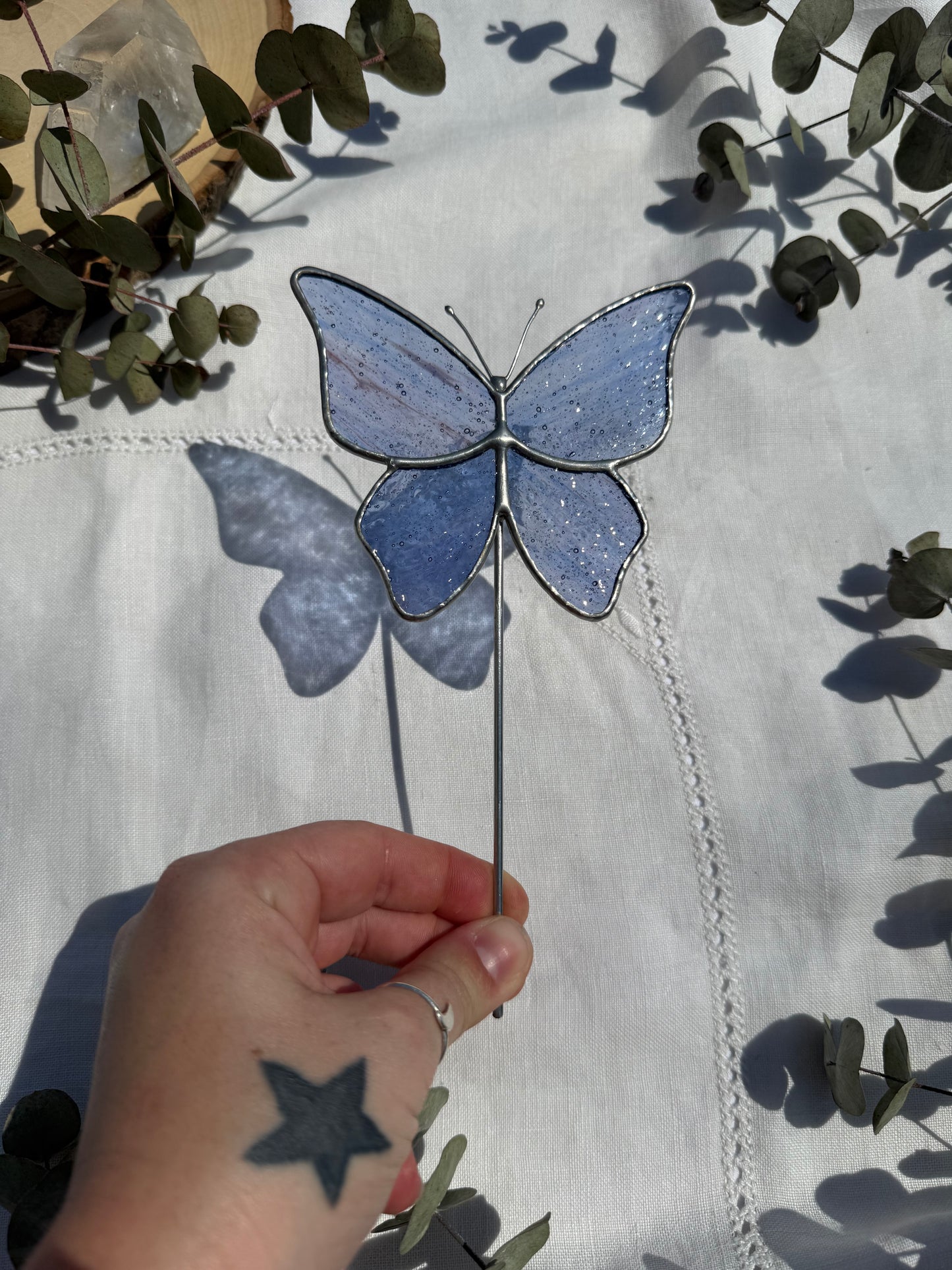 Lavender Butterfly Plant Stake