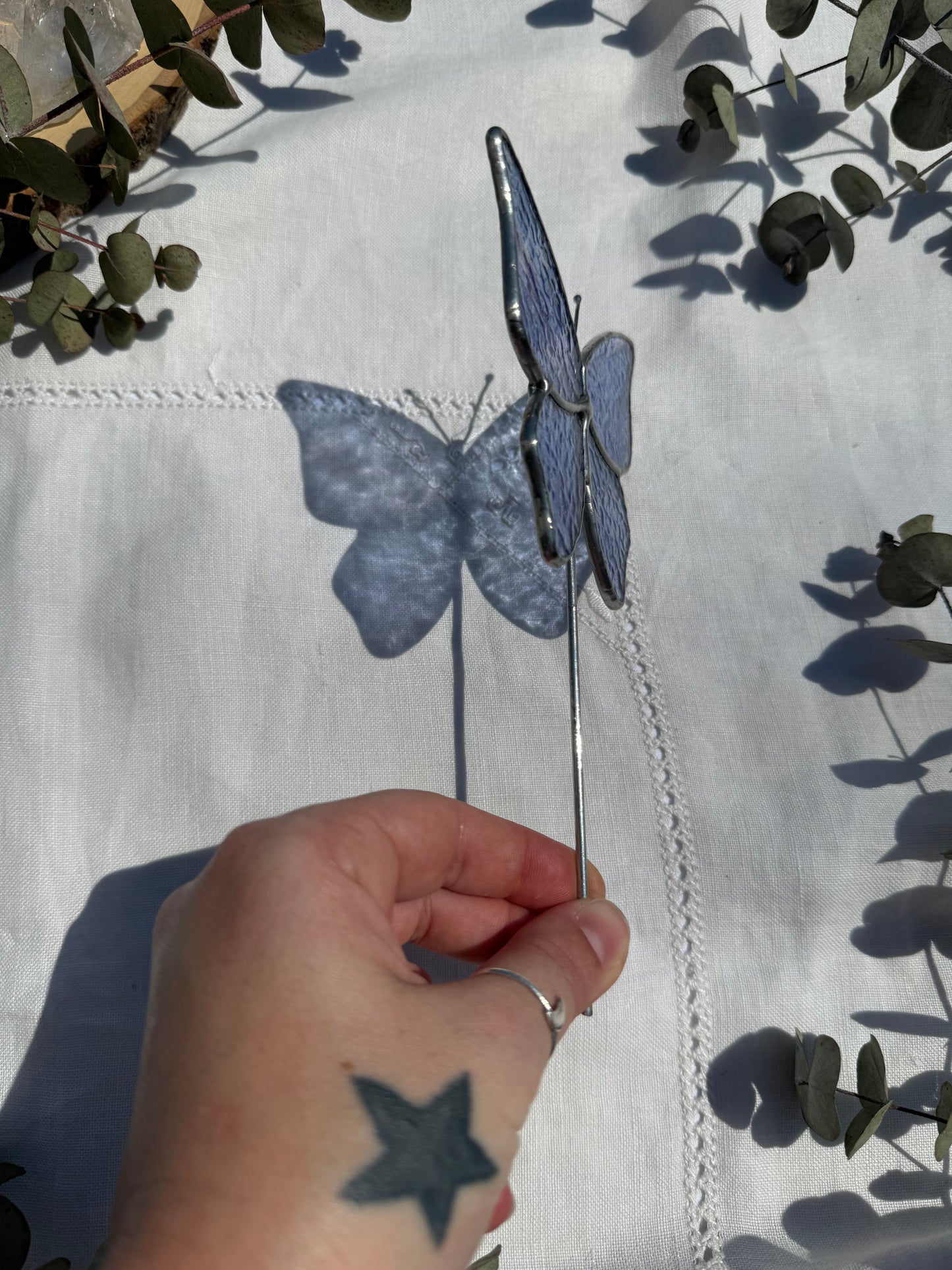 Lavender Butterfly Plant Stake