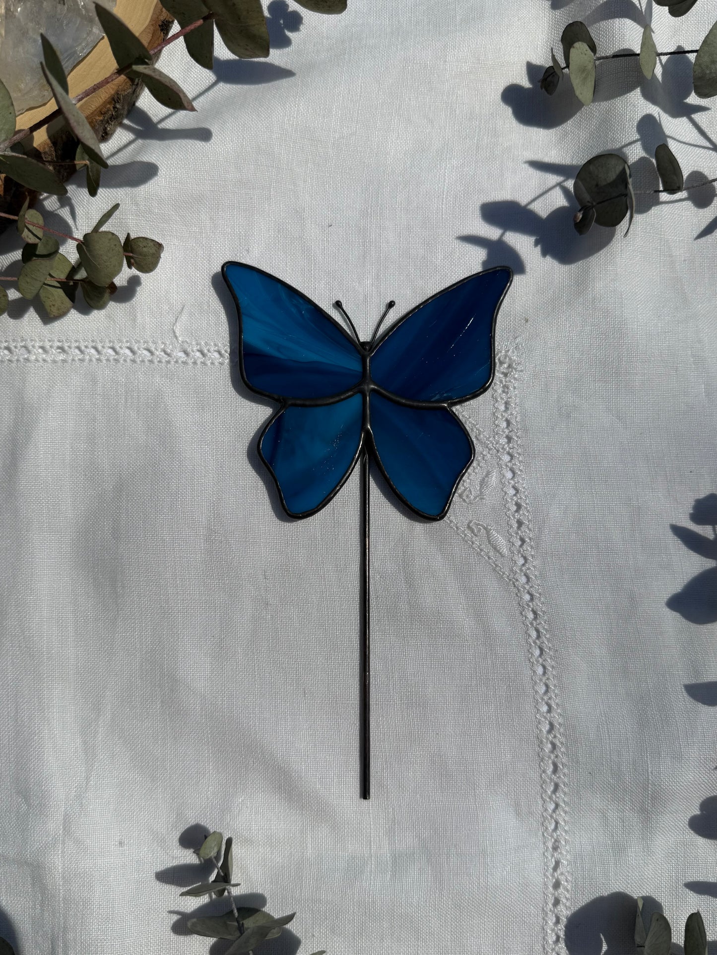 Blue Butterfly Plant Stake