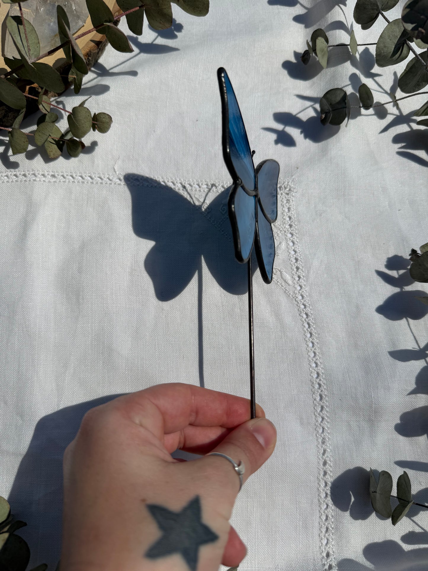 Blue Butterfly Plant Stake