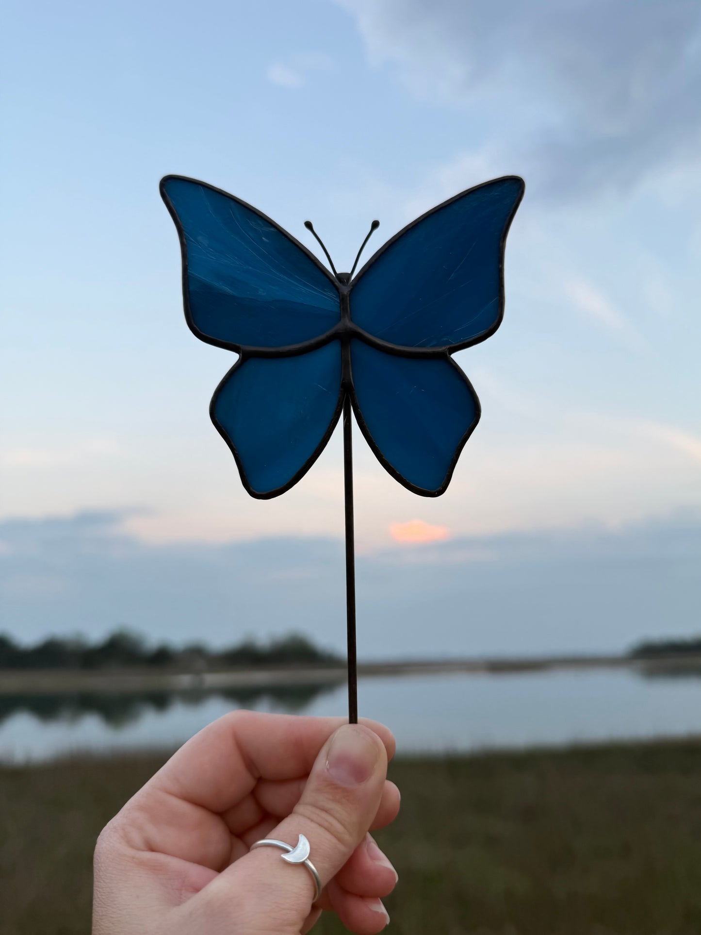 Blue Butterfly Plant Stake