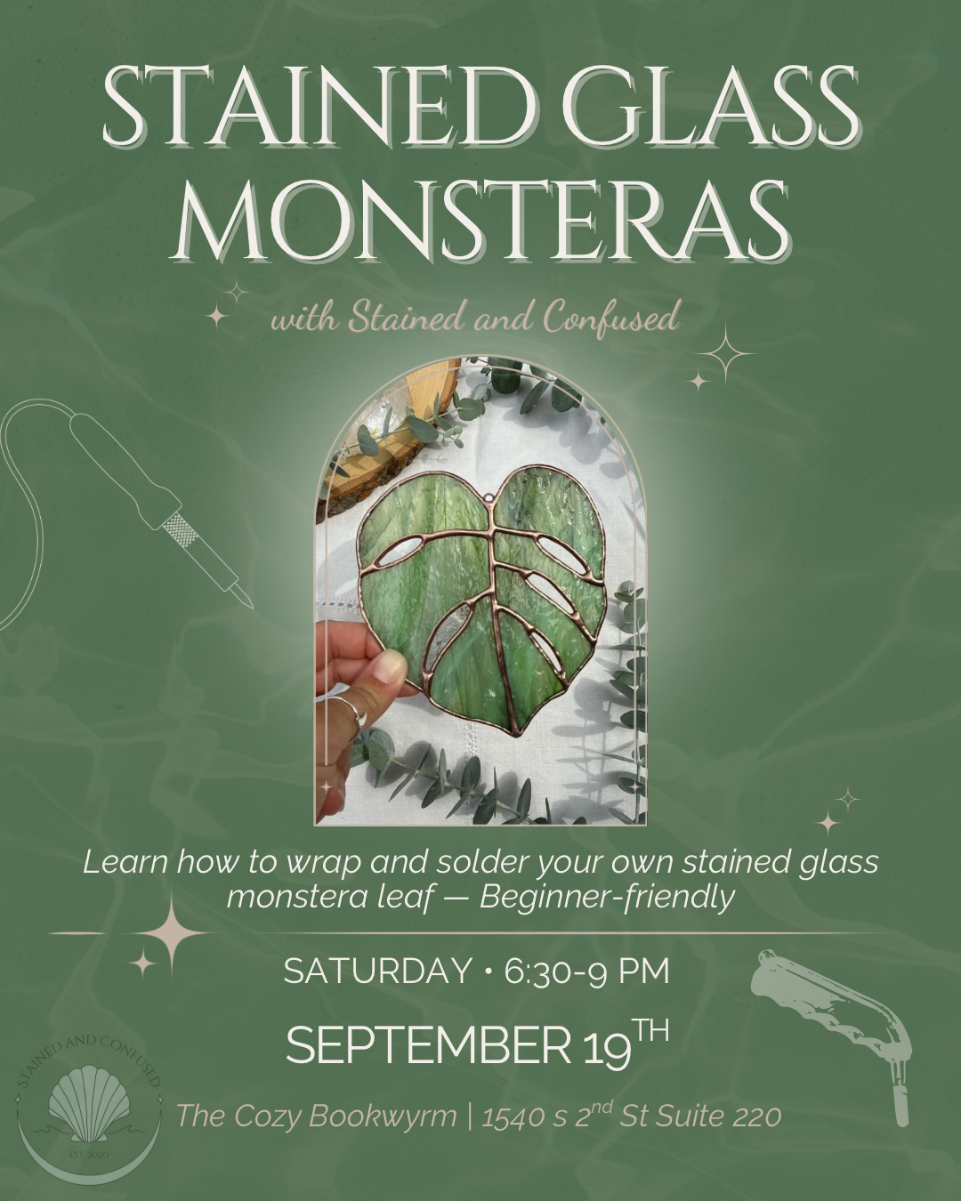Stained Glass Monstera Workshop