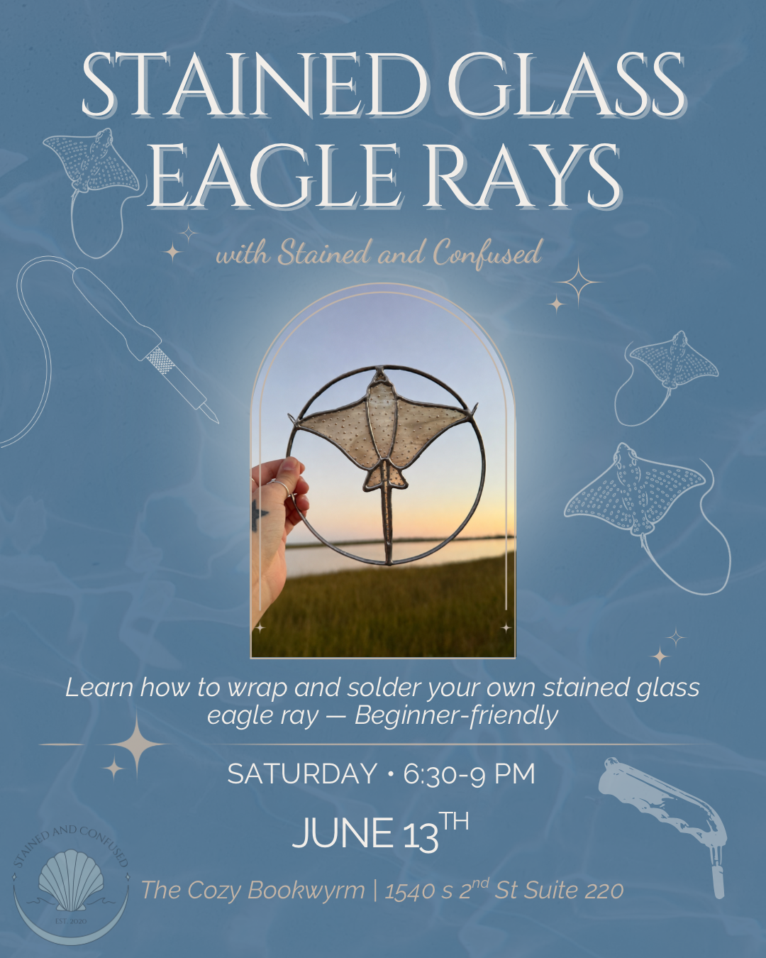 Stained Glass Eagle Ray Workshop
